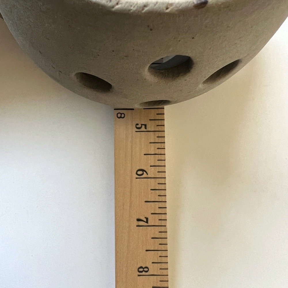 Vintage Studio Pottery Stoneware Garlic Keeper Leaf Mark USA Lid Kitchen Crock - Picture 14 of 14
